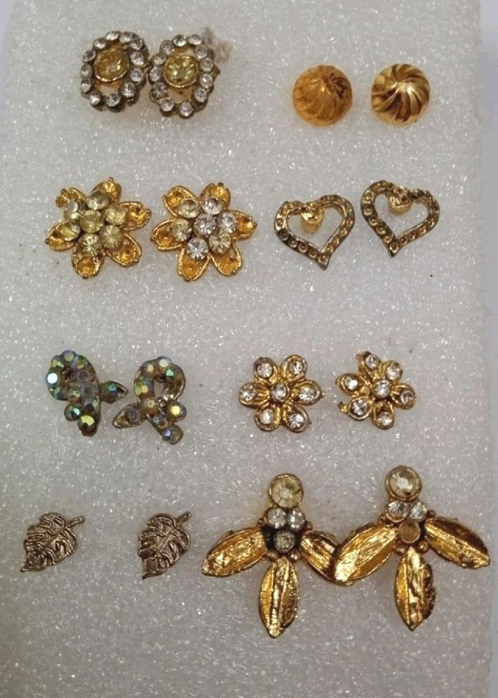 Beautiful Studs Topas Combo Of 8 Pairs