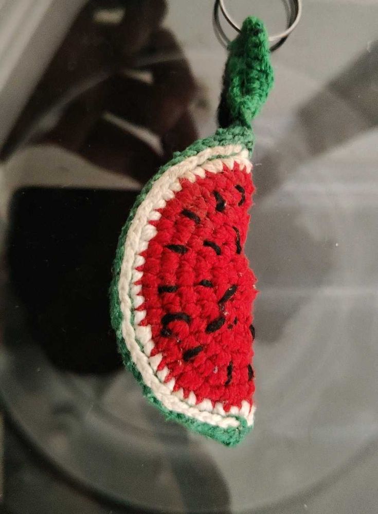 Crochet Watermelon Keychain