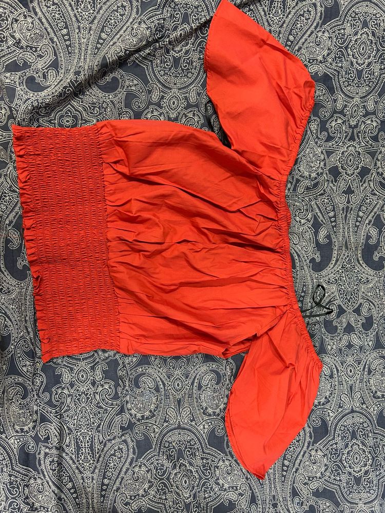 Red Off-the-Shoulder Top