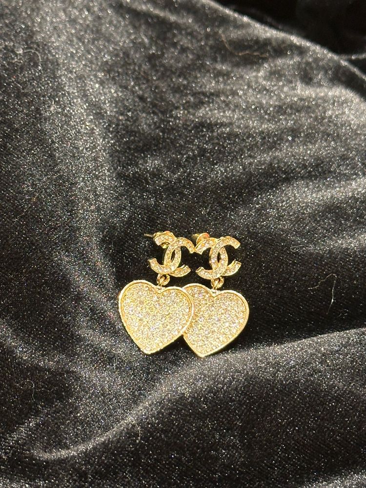 Chanel Heart Earrings
