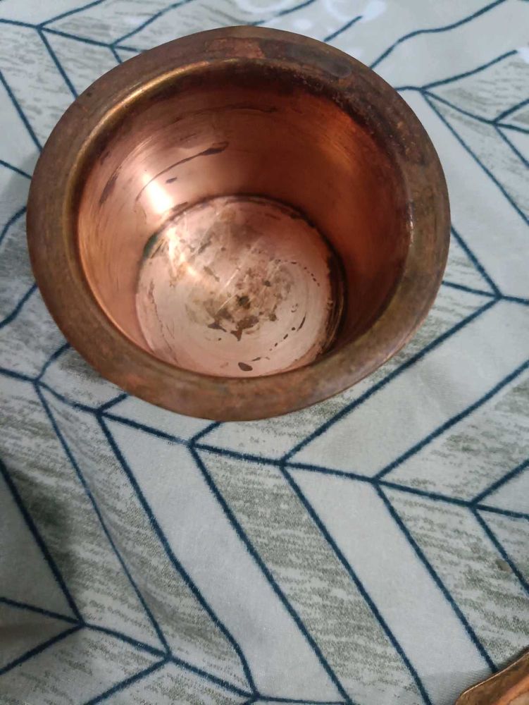 Vintage Copper Pooja Glass.... Handmade