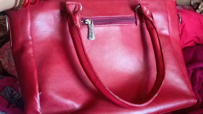 Red Leather Handbag