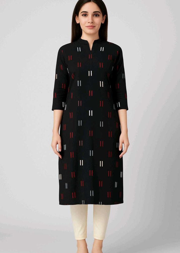Black Cotton Kurti 🖤🌸🌟