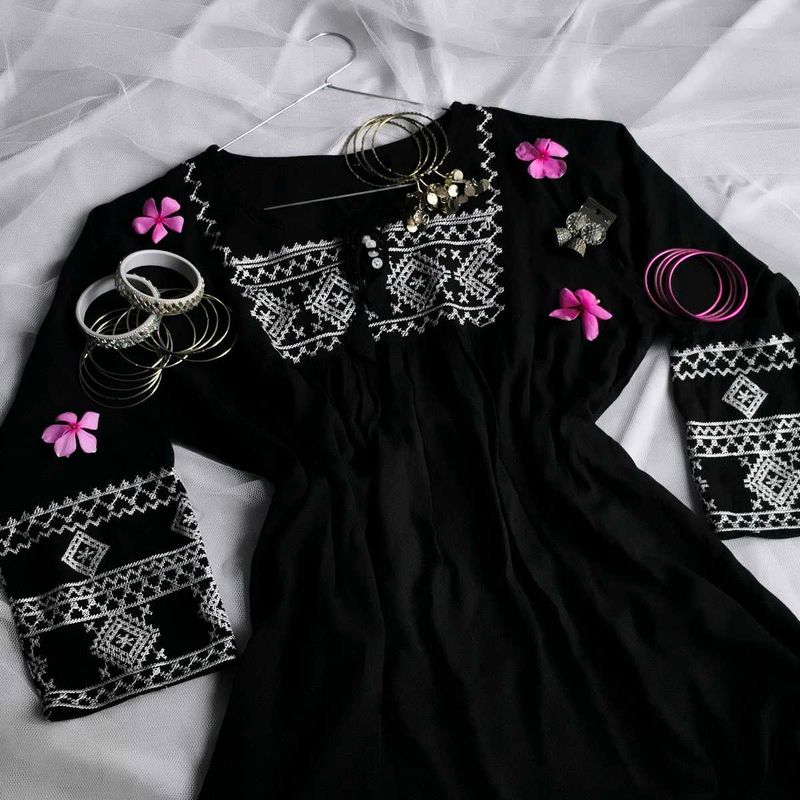 Elegant Black Kurta🪞✨
