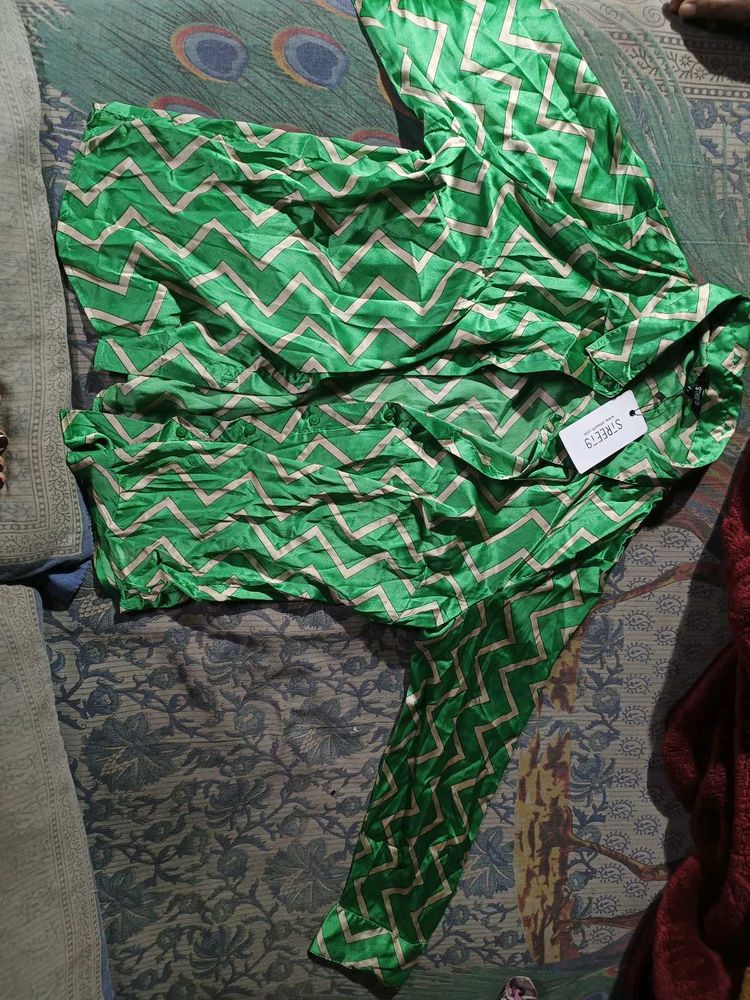 Street9 Green Patterned Shirt