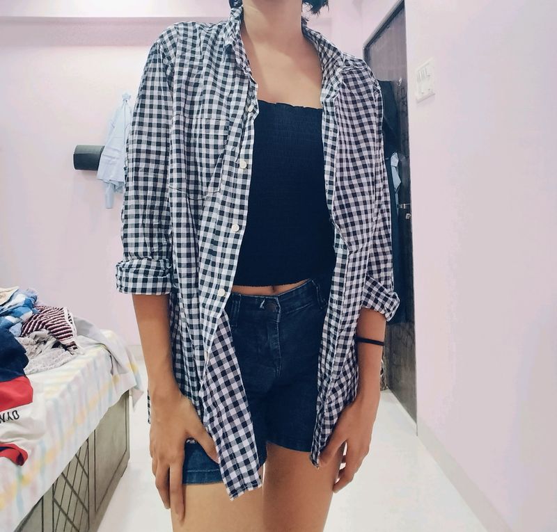 Checks Oversized Shirt