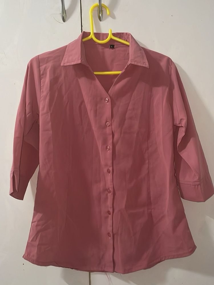 Pink Button-Down Shirt