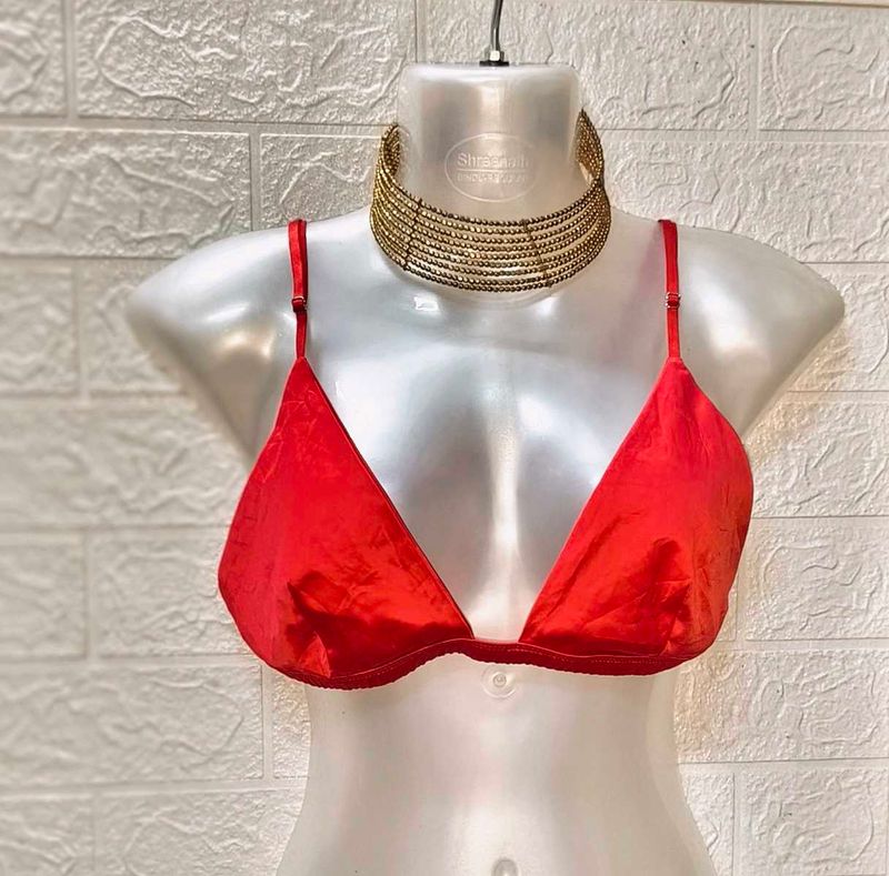 Bikinis &amp; Tops For Rs.99 Only/ Red Satin Bikini