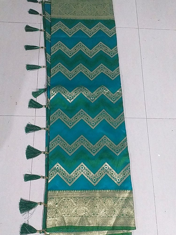 Green Katpather Saree