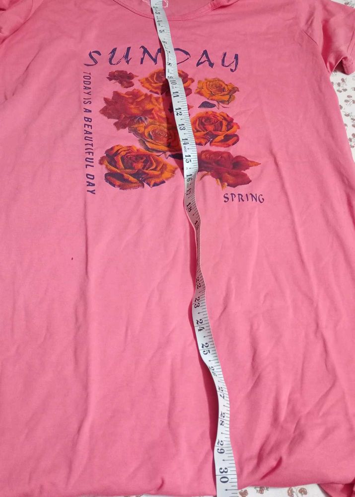 Pink Sunday Graphic T-Shirt