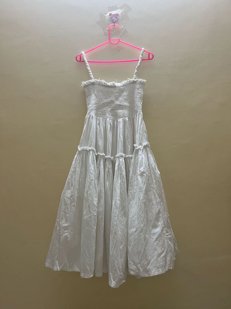 White Sundress with Ruffle Details