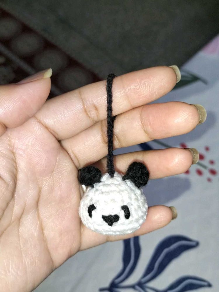 Crochet Panda Keychain
