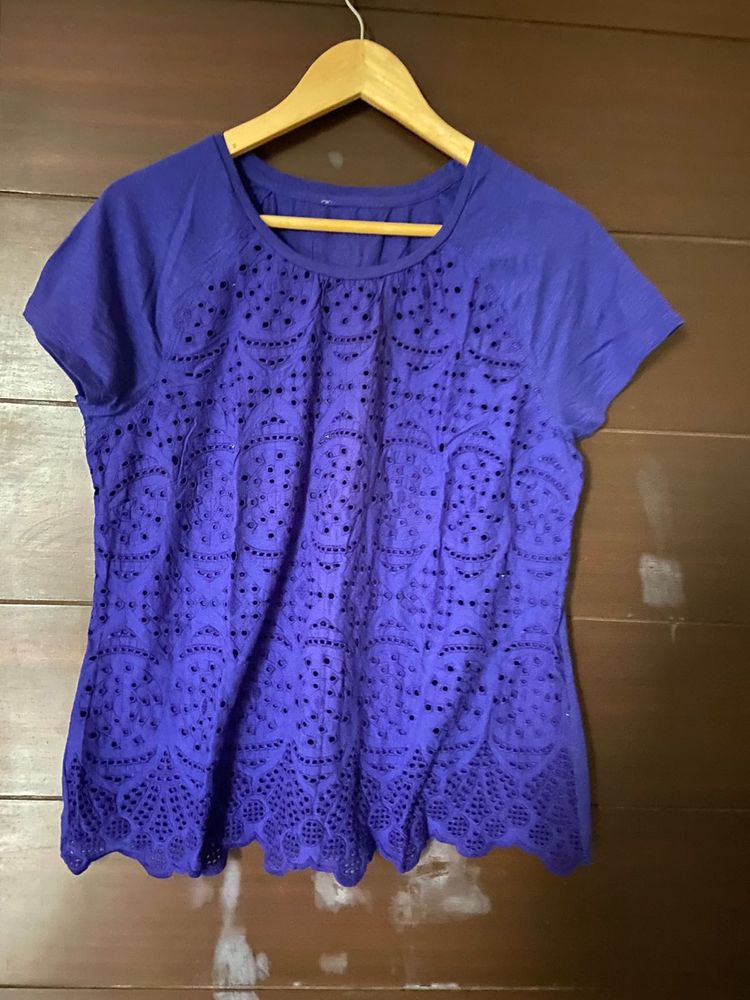 Women’s Purple Chicken Work Top (L)
