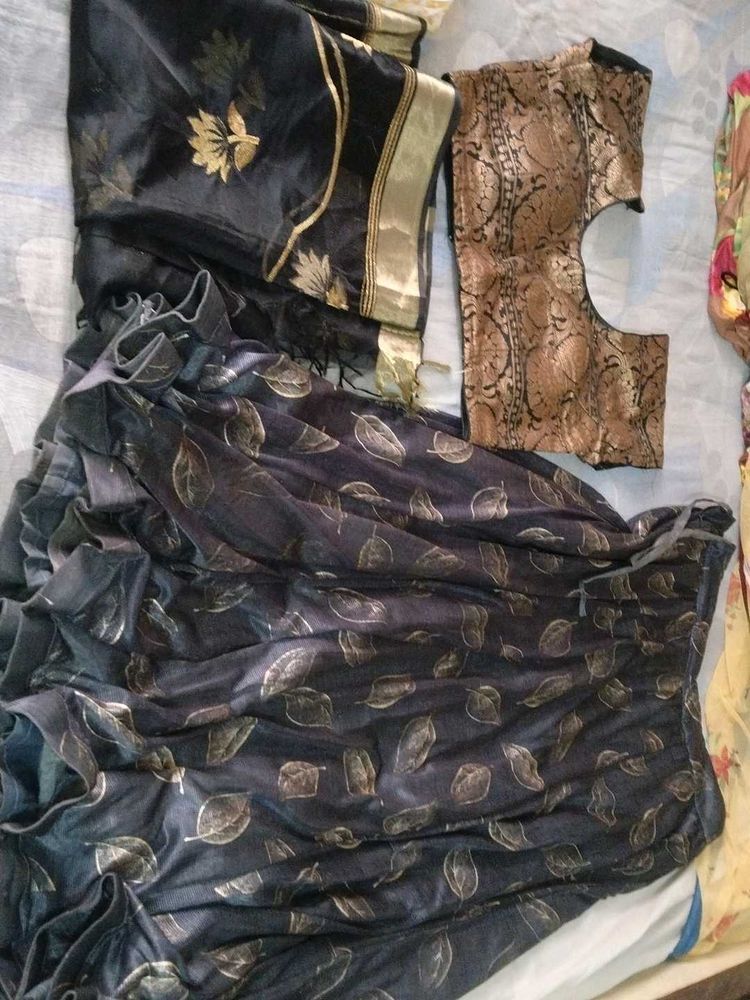 Elegant Black lahenga