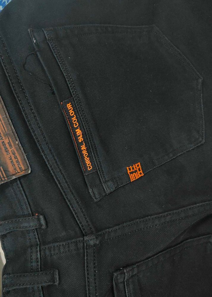 Jet Black Superdry Jeans For Men