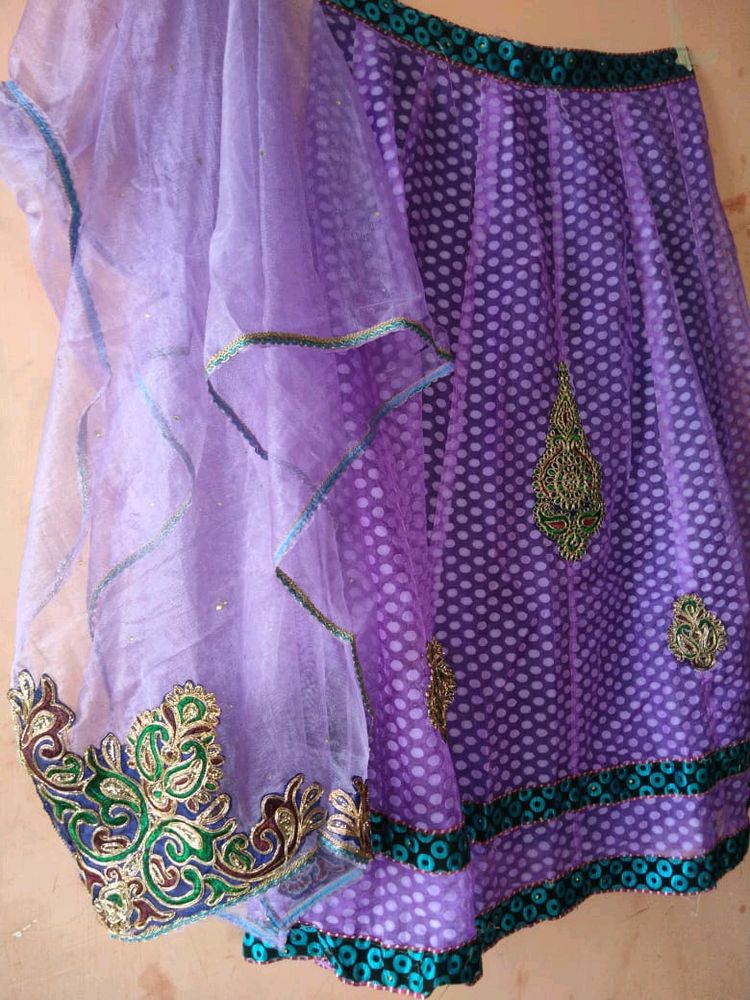 Beautiful Light Purple Lehenga For Navratri Or Wed