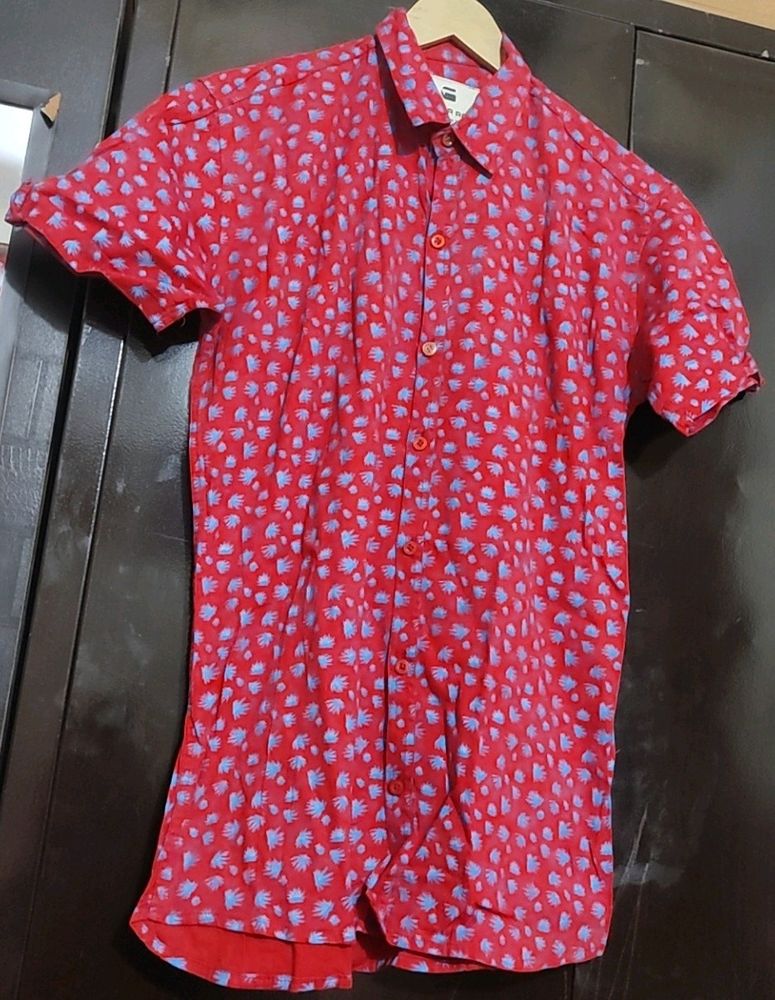 Red Half Sleeves Shirt For Boy &amp; Men 38 Chest