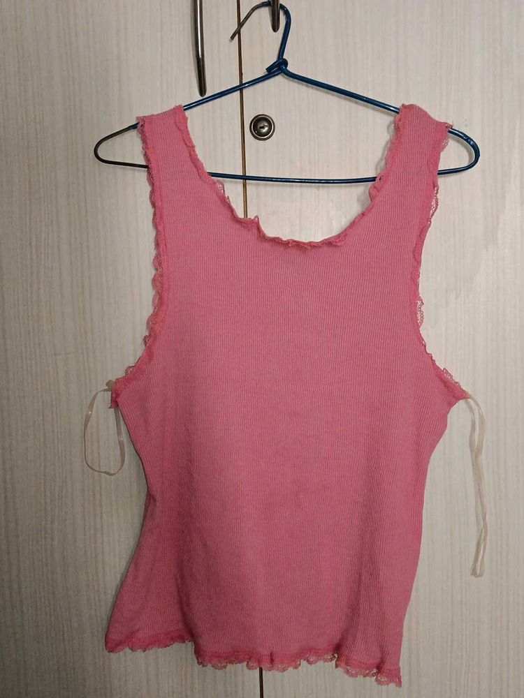 Pink workout tank top