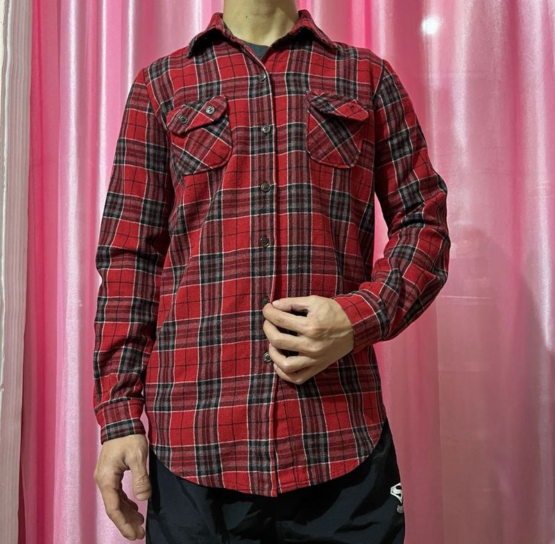 Red Plaid Flannel Shirt