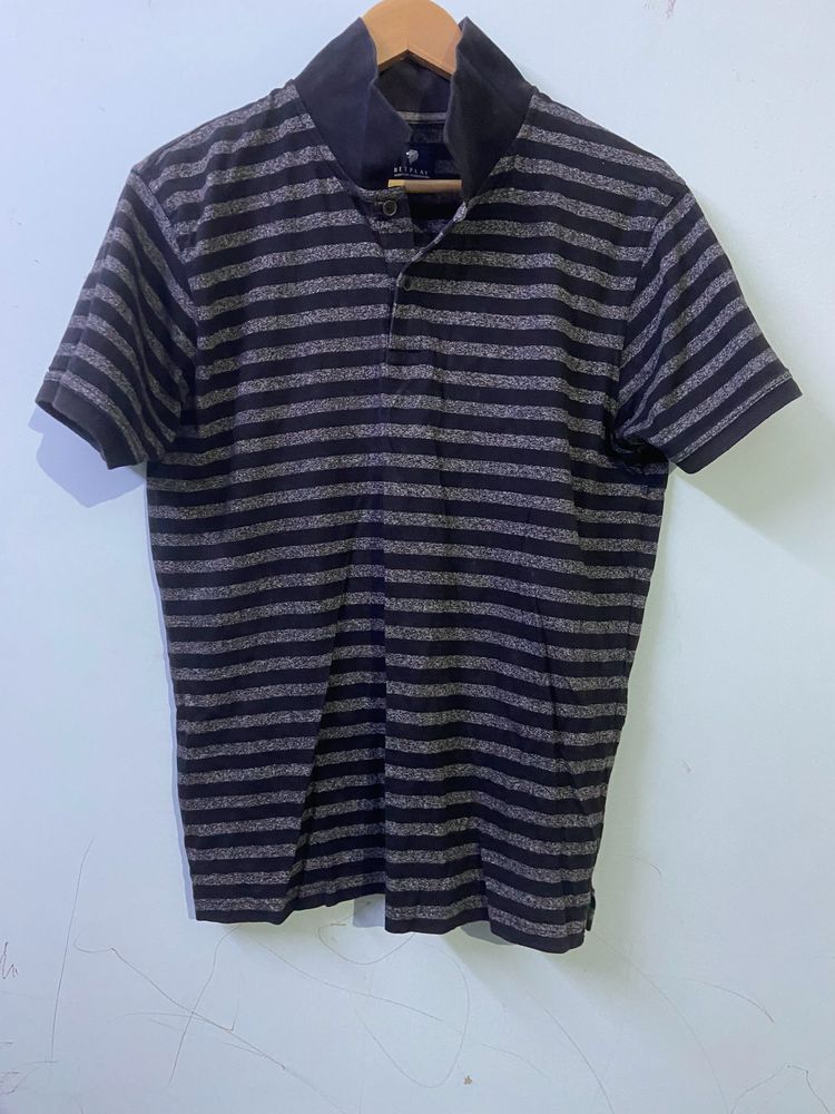 Black And Grey Stripes Men’s T-shirt
