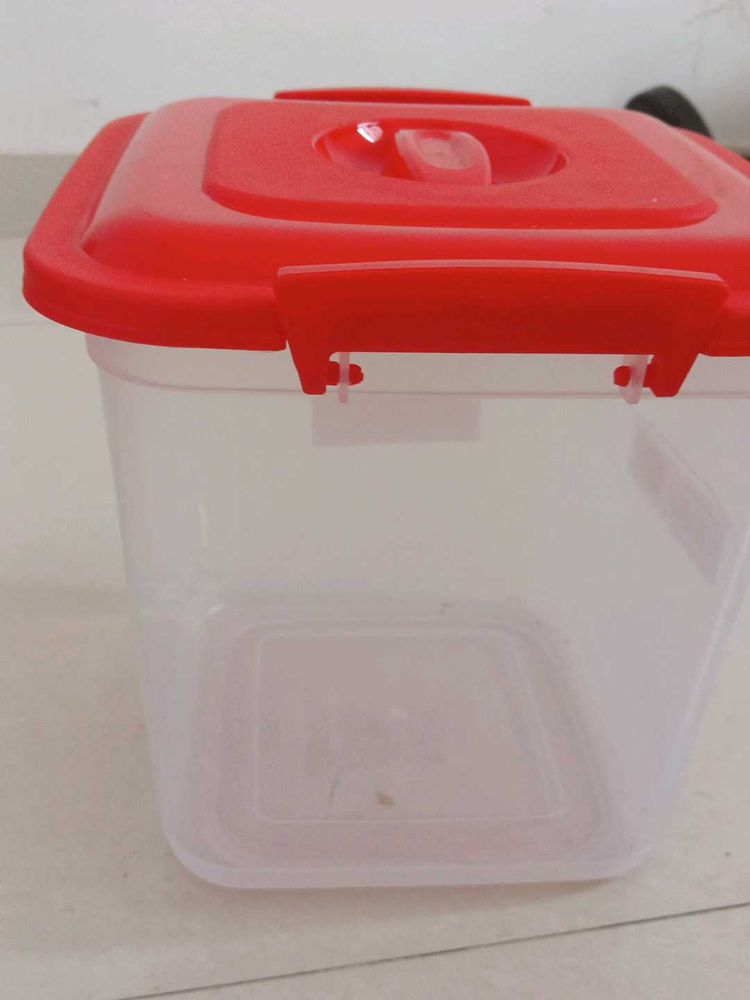 Red Lid Storage Container