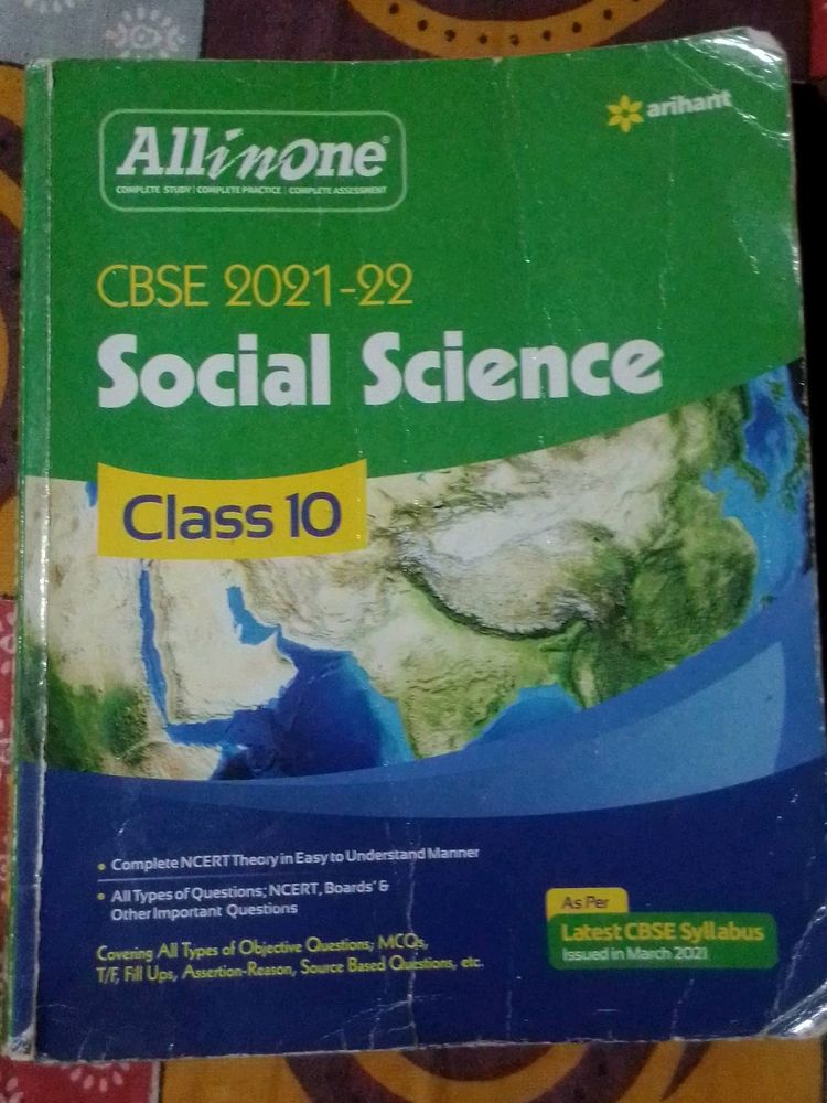 Arihant All In One Social Science Class 10 CBSE 2021-22