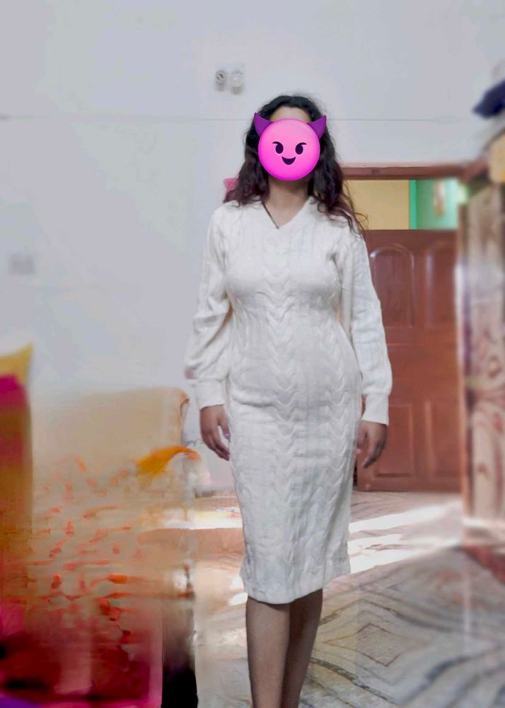 Elegant Knitted Midi Dress