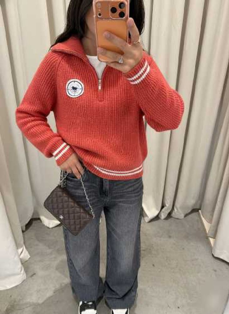 Polo sylt Red Knit Pullover Sweater
