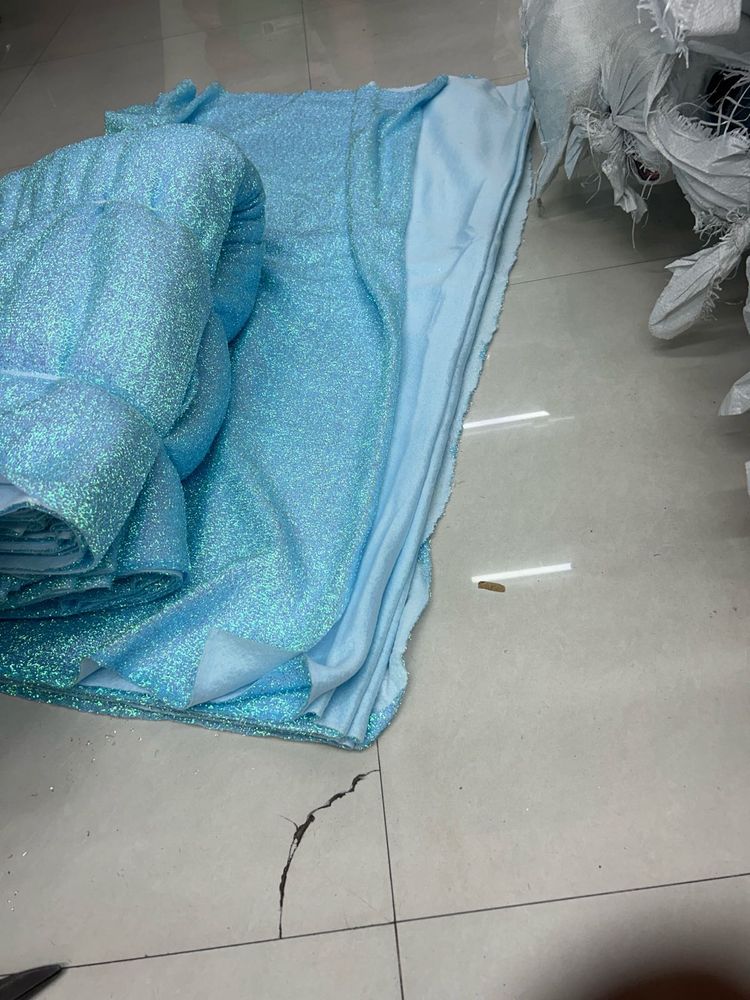 Light Blue Shimmer Fabric