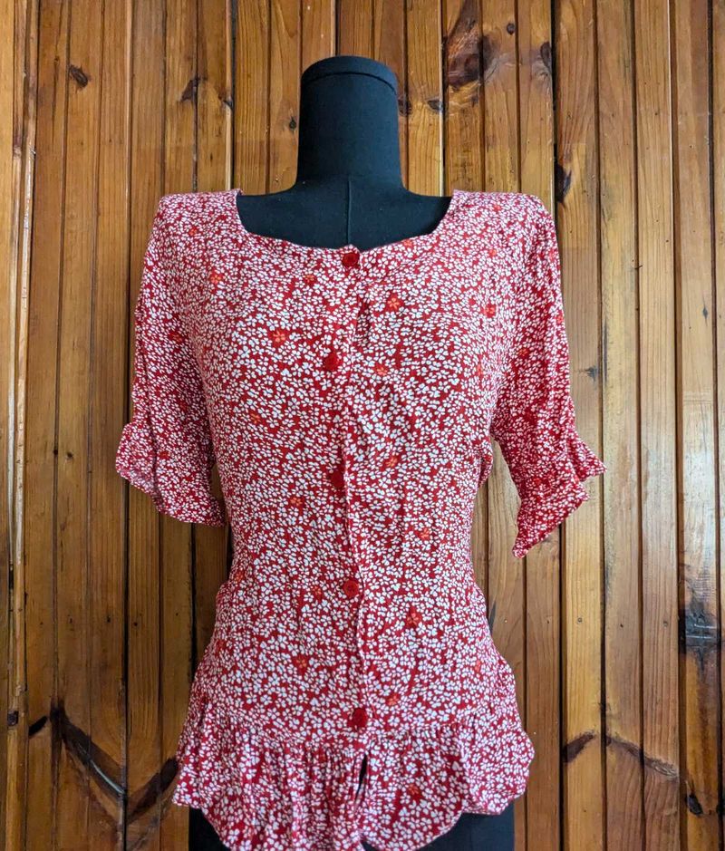 Floral cotton Top 🍒