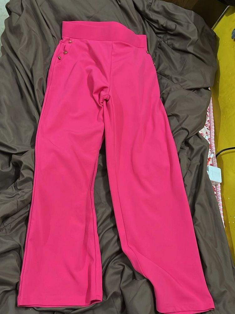 Pink Wide Leg Pants