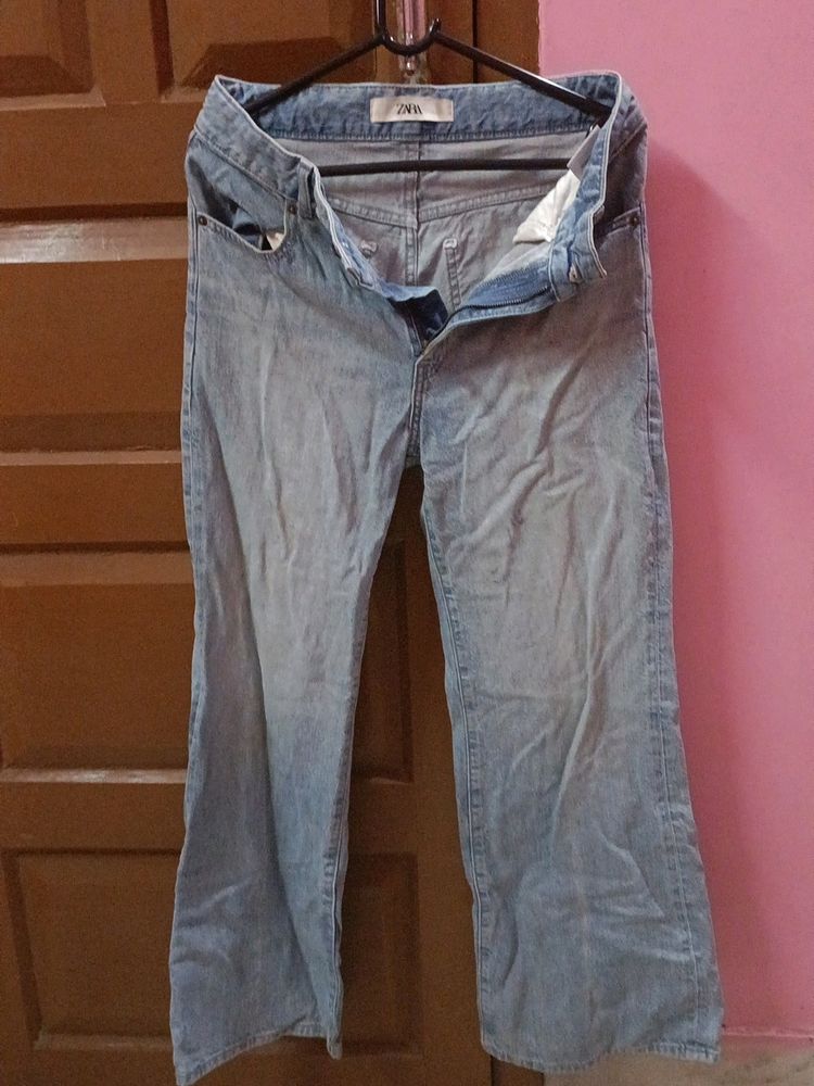 Zara Dupe Denim Wide Leg Jeans