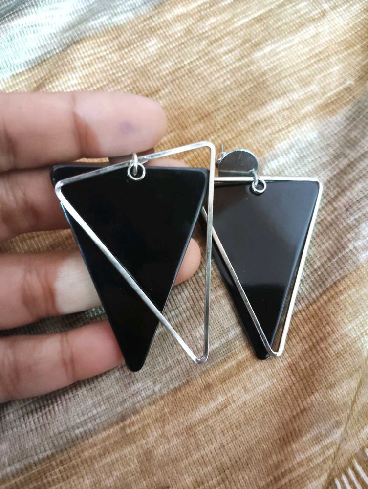 Geometric Triangle Drop Earrings