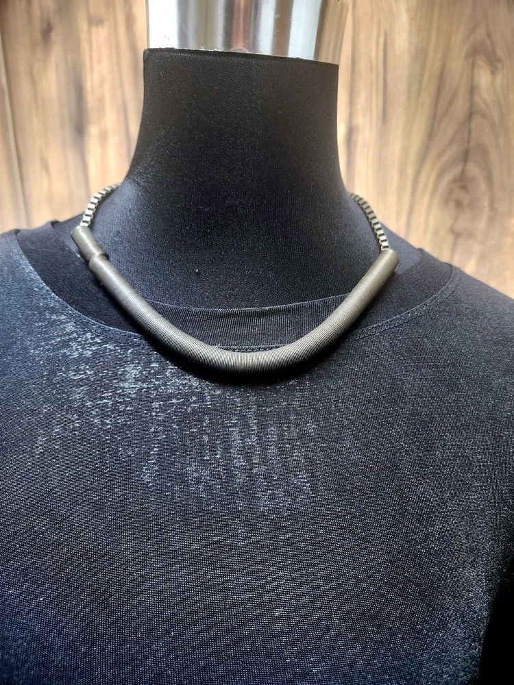 Unique Silver Tone Chain Necklace Y2k korean Style