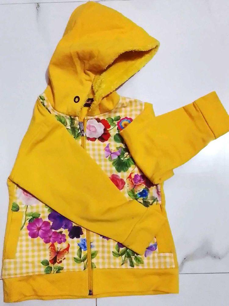 Floral Zip-Up Hoodie