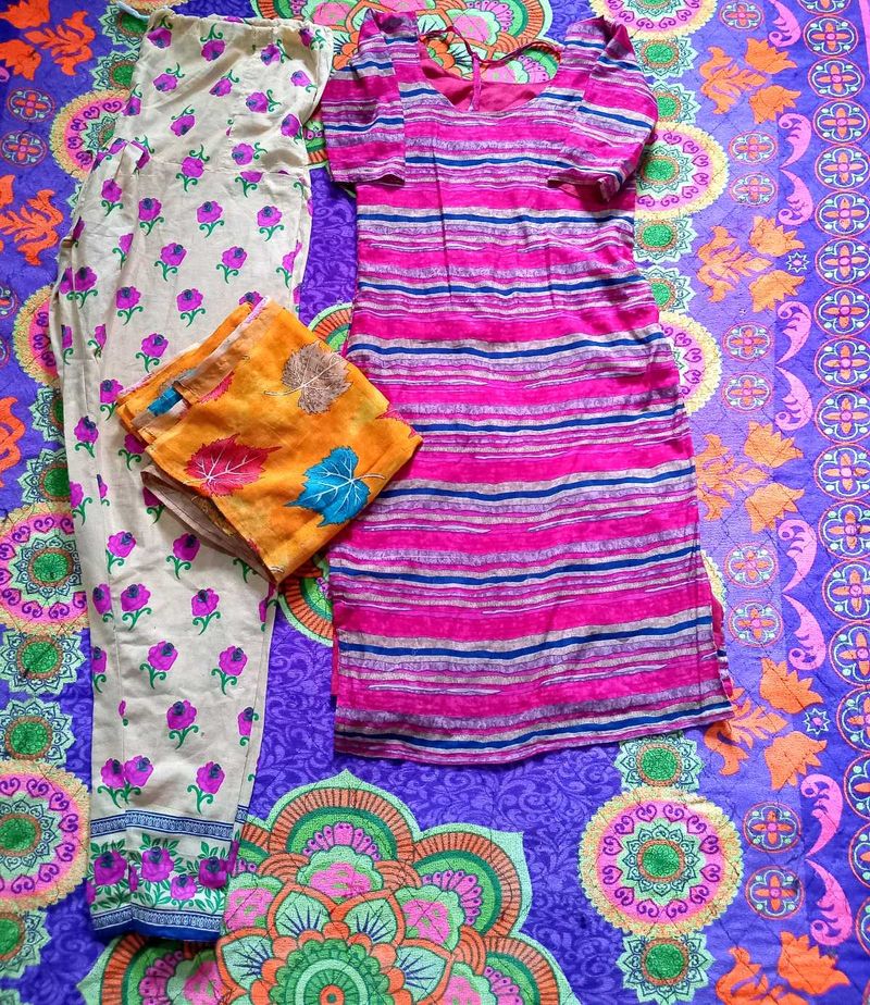 Pink Kurti Set👗