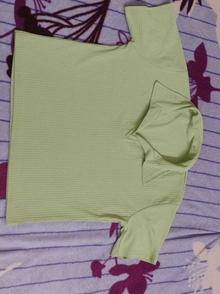 Ribbed Polo Top