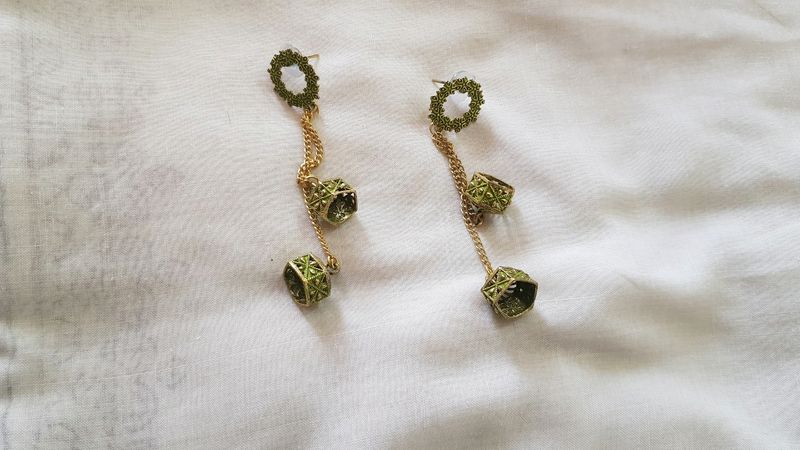 Parrot Green Earrings