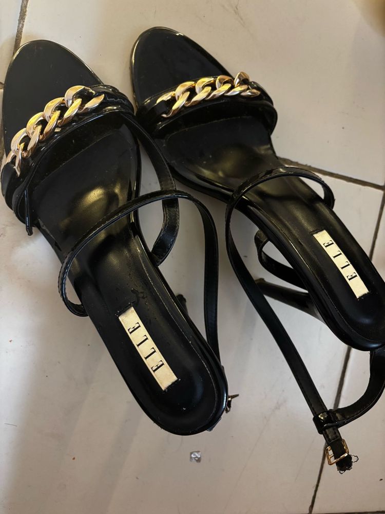 ELLE Black Chain Heels