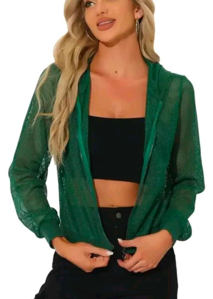 Stylish Net Mesh Hoodies for Women