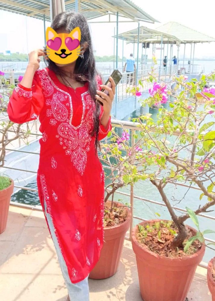 Georgette Embroidery Kurti
