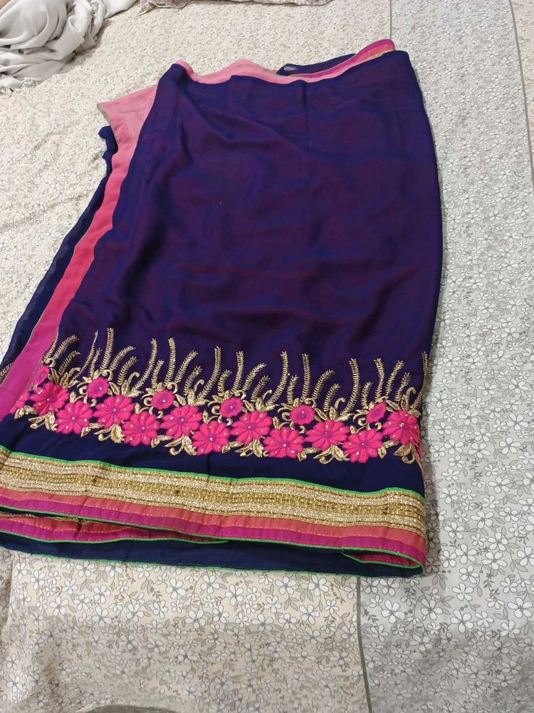 Elegant Embroidered Saree