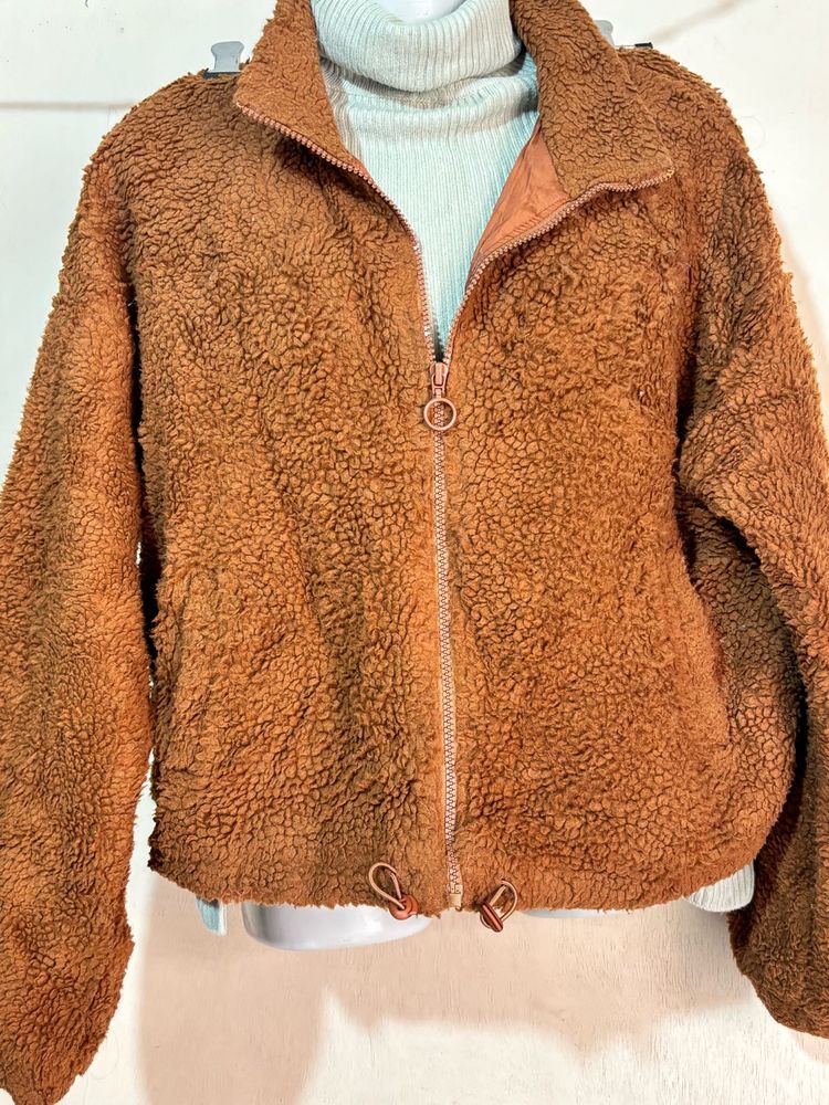 Shein Fuzzy Brown Jacket