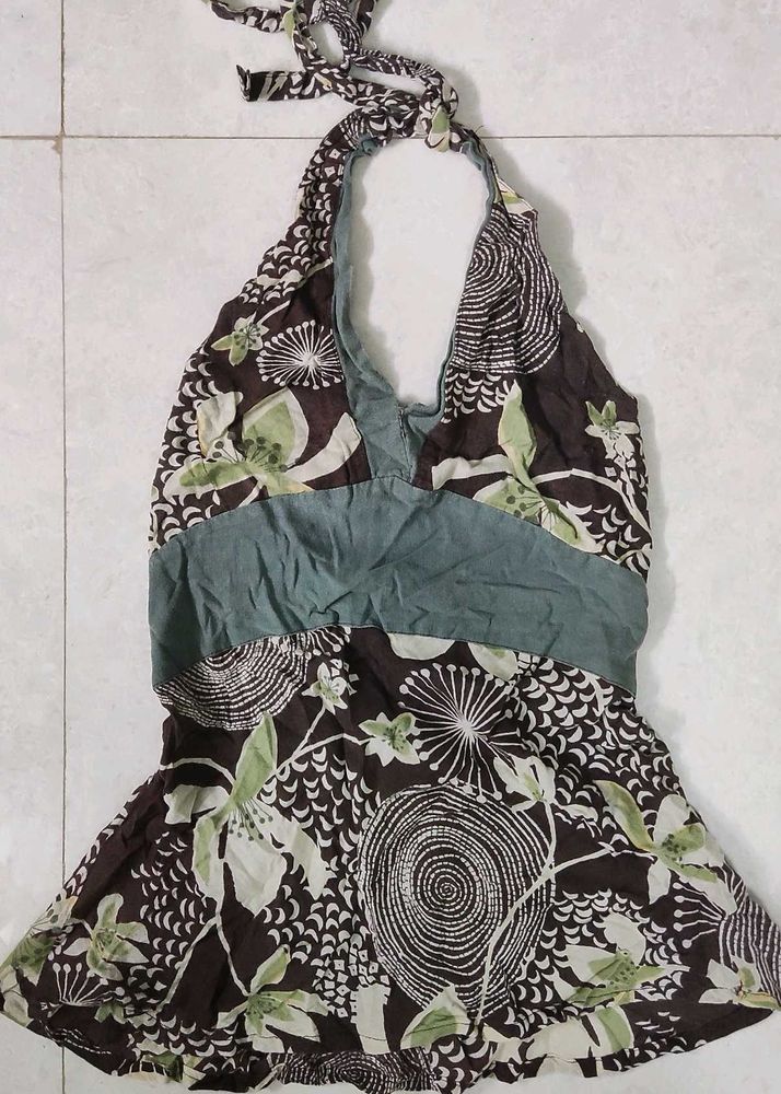 y2k halter neck top