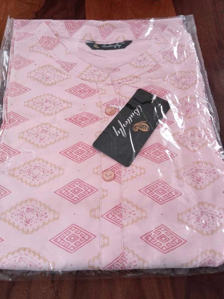 Butterfly Pink Geometric Print Top