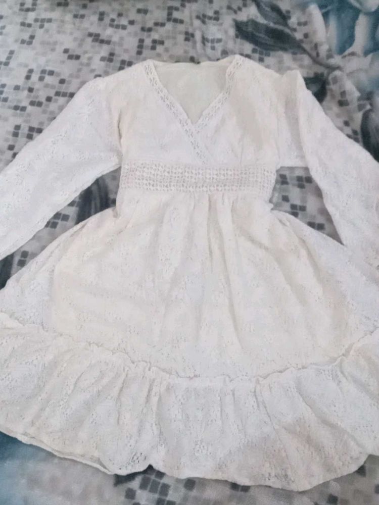 Zara Off White Mini Dress