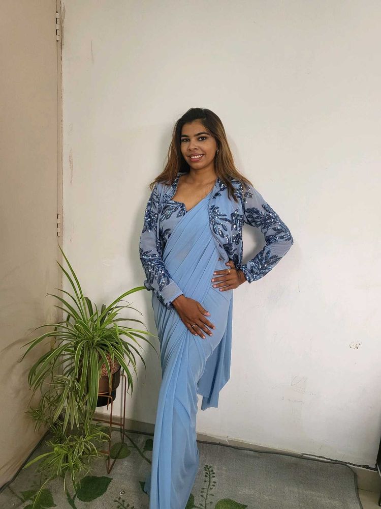 One Minute Saree With Jacket