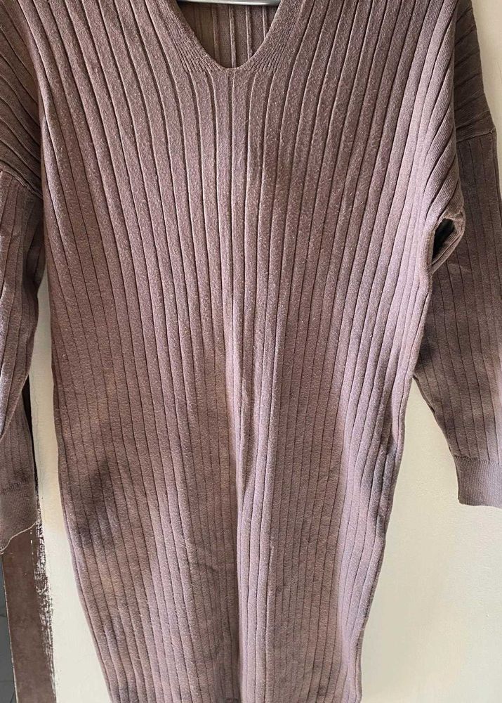 Hooded Knit Sweater Dress