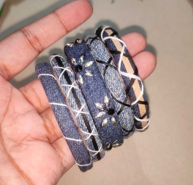 Denim Bangle Set🧿