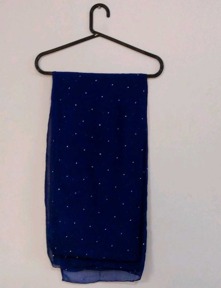 Navy Blue Beaded Scarf